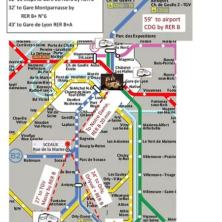 3 Private Shared Flat In A At 600m Rer B Direct To Notre-dame Apartment